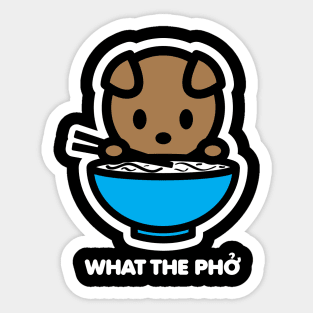 Dog Puppy What The Pho Food Noodles Ramen Funny Sticker